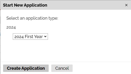 Start a New Application